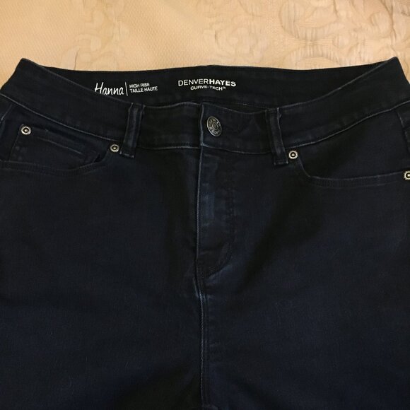 Denver Hayes Hanna Curve Tech High Rise Dark Blue Jeans - Picture 2 of 16